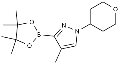 4-METHYL-1-(OXAN-4-YL)-1H-PYRAZOLE-3-BORONIC ACID PINACOL ESTER Struktur