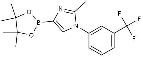 2-methyl-4-(4,4,5,5-tetramethyl-1,3,2-dioxaborolan-2-yl)-1-(3-(trifluoromethyl)phenyl)-1H-imidazole Struktur