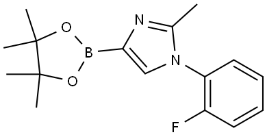 1-(2-fluorophenyl)-2-methyl-4-(4,4,5,5-tetramethyl-1,3,2-dioxaborolan-2-yl)-1H-imidazole Struktur