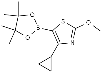 4-Cyclopropyl-2-methoxythiazole-5-boronic acid pinacol ester Struktur