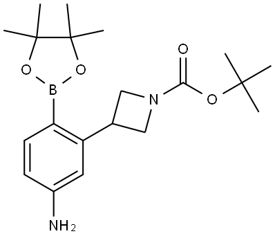 tert-butyl 3-(5-amino-2-(4,4,5,5-tetramethyl-1,3,2-dioxaborolan-2-yl)phenyl)azetidine-1-carboxylate Struktur