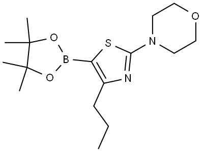 4-(n-Propyl)-2-(morpholino)thiazole-5-boronic acid pinacol ester Struktur