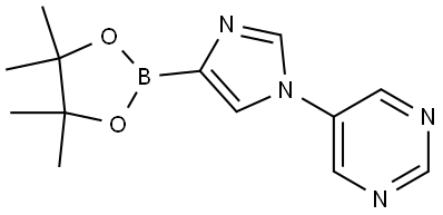 5-(4-(4,4,5,5-tetramethyl-1,3,2-dioxaborolan-2-yl)-1H-imidazol-1-yl)pyrimidine Struktur