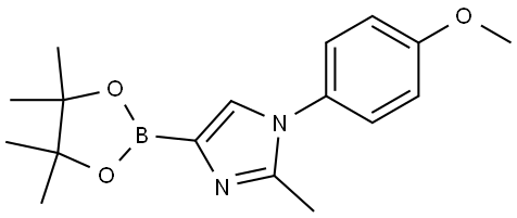 1-(4-methoxyphenyl)-2-methyl-4-(4,4,5,5-tetramethyl-1,3,2-dioxaborolan-2-yl)-1H-imidazole Struktur