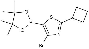 4-Bromo-2-(cyclobutyl)thiazole-5-boronic acid pinacol ester Struktur