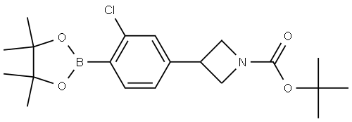 tert-butyl 3-(3-chloro-4-(4,4,5,5-tetramethyl-1,3,2-dioxaborolan-2-yl)phenyl)azetidine-1-carboxylate Struktur