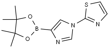 2-(4-(4,4,5,5-tetramethyl-1,3,2-dioxaborolan-2-yl)-1H-imidazol-1-yl)thiazole Struktur