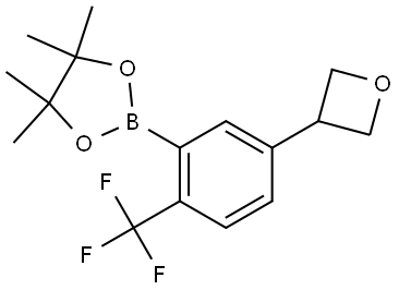 4,4,5,5-tetramethyl-2-(5-(oxetan-3-yl)-2-(trifluoromethyl)phenyl)-1,3,2-dioxaborolane Struktur