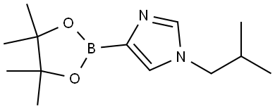 1-isobutyl-4-(4,4,5,5-tetramethyl-1,3,2-dioxaborolan-2-yl)-1H-imidazole Struktur