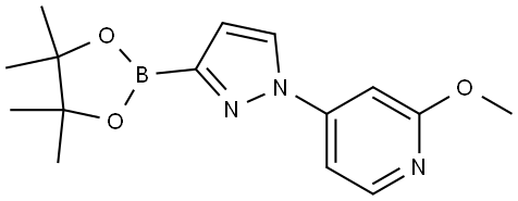 1-(2-Methoxy-4-pyridyl)-1H-pyrazole-3-boronic acid pinacol ester Struktur