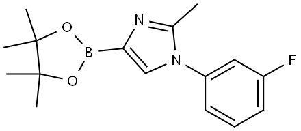 1-(3-fluorophenyl)-2-methyl-4-(4,4,5,5-tetramethyl-1,3,2-dioxaborolan-2-yl)-1H-imidazole Struktur