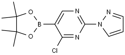 4-Chloro-2-(1H-pyrazol-1-yl)pyrimidine-5-boronic acid pinacol ester Struktur