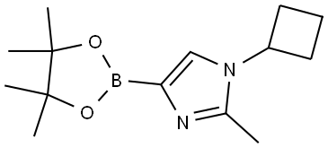 1-cyclobutyl-2-methyl-4-(4,4,5,5-tetramethyl-1,3,2-dioxaborolan-2-yl)-1H-imidazole Struktur