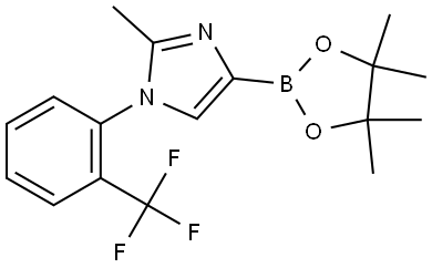 2-methyl-4-(4,4,5,5-tetramethyl-1,3,2-dioxaborolan-2-yl)-1-(2-(trifluoromethyl)phenyl)-1H-imidazole Struktur