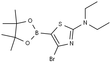 4-Bromo-2-(diethylamino)thiazole-5-boronic acid pinacol ester Struktur