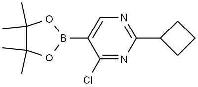 4-Chloro-2-(cyclobutyl)pyrimidine-5-boronic acid pinacol ester Struktur