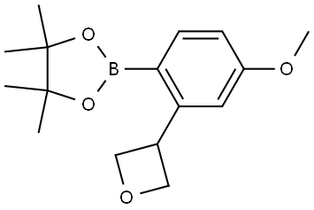 2-(4-methoxy-2-(oxetan-3-yl)phenyl)-4,4,5,5-tetramethyl-1,3,2-dioxaborolane Struktur