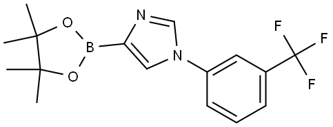 4-(4,4,5,5-tetramethyl-1,3,2-dioxaborolan-2-yl)-1-(3-(trifluoromethyl)phenyl)-1H-imidazole Struktur