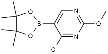 4-Chloro-2-(methoxy)pyrimidine-5-boronic acid pinacol ester Struktur