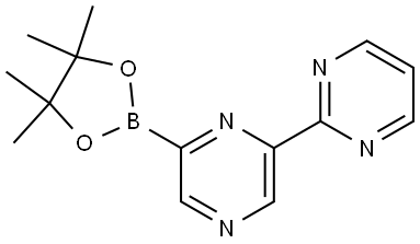 2-(6-(4,4,5,5-tetramethyl-1,3,2-dioxaborolan-2-yl)pyrazin-2-yl)pyrimidine Struktur