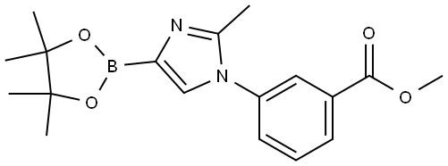 methyl 3-(2-methyl-4-(4,4,5,5-tetramethyl-1,3,2-dioxaborolan-2-yl)-1H-imidazol-1-yl)benzoate Struktur