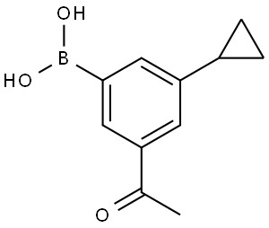 (3-ACETYL-5-CYCLOPROPYLPHENYL)BORONIC ACID Struktur