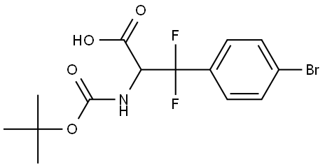 Phenylalanine, 4-bromo-N-[(1,1-dimethylethoxy)carbonyl]-β,β-difluoro- Struktur