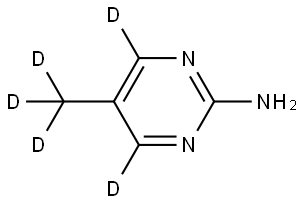 5-(methyl-d3)pyrimidin-4,6-d2-2-amine Struktur