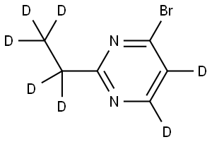 4-bromo-2-(ethyl-d5)pyrimidine-5,6-d2 Struktur