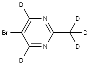 5-bromo-2-(methyl-d3)pyrimidine-4,6-d2 Struktur