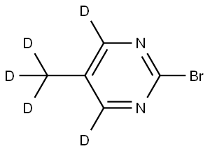 2-bromo-5-(methyl-d3)pyrimidine-4,6-d2 Struktur