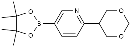 2-(1,3-dioxan-5-yl)-5-(4,4,5,5-tetramethyl-1,3,2-dioxaborolan-2-yl)pyridine Struktur