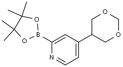 4-(1,3-dioxan-5-yl)-2-(4,4,5,5-tetramethyl-1,3,2-dioxaborolan-2-yl)pyridine Struktur