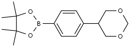 2-(4-(1,3-dioxan-5-yl)phenyl)-4,4,5,5-tetramethyl-1,3,2-dioxaborolane Struktur