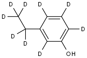 3-(ethyl-d5)phen-2,4,5,6-d4-ol Struktur