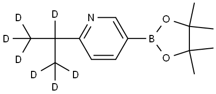 2-(propan-2-yl-d7)-5-(4,4,5,5-tetramethyl-1,3,2-dioxaborolan-2-yl)pyridine Struktur