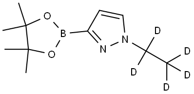 1-(ethyl-d5)-3-(4,4,5,5-tetramethyl-1,3,2-dioxaborolan-2-yl)-1H-pyrazole Struktur