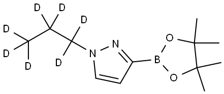 1-(propyl-d7)-3-(4,4,5,5-tetramethyl-1,3,2-dioxaborolan-2-yl)-1H-pyrazole Struktur