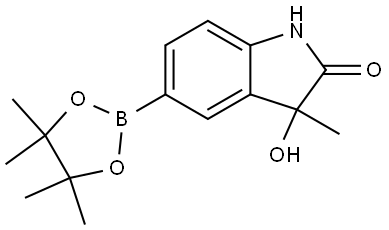 2H-Indol-2-one, 1,3-dihydro-3-hydroxy-3-methyl-5-(4,4,5,5-tetramethyl-1,3,2-dioxaborolan-2-yl)- Struktur