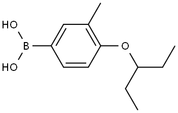 B-[4-(1-Ethylpropoxy)-3-methylphenyl]boronic acid Structure