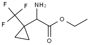 ethyl 2-amino-2-(1-(trifluoromethyl)cyclopropyl)acetate Struktur