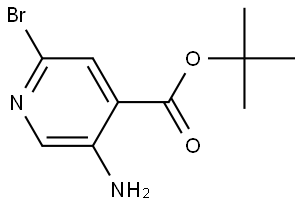 4-Pyridinecarboxylic acid, 5-amino-2-bromo-, 1,1-dimethylethyl ester Struktur