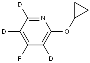 2-cyclopropoxy-4-fluoropyridine-3,5,6-d3 Struktur