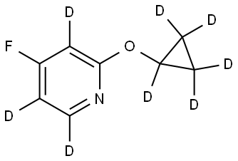 2-(cyclopropoxy-d5)-4-fluoropyridine-3,5,6-d3 Struktur