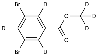 methyl-d3 3,5-dibromobenzoate-2,4,6-d3 Struktur