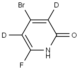 4-bromo-6-fluoropyridin-3,5-d2-2-ol Struktur