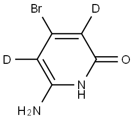 6-amino-4-bromopyridin-3,5-d2-2-ol Struktur