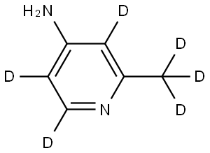 2-(methyl-d3)pyridin-3,5,6-d3-4-amine Struktur