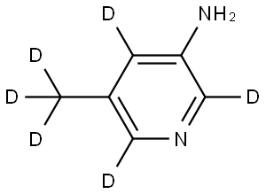 5-(methyl-d3)pyridin-2,4,6-d3-3-amine Struktur