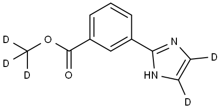 methyl-d3 3-(1H-imidazol-2-yl-4,5-d2)benzoate Struktur